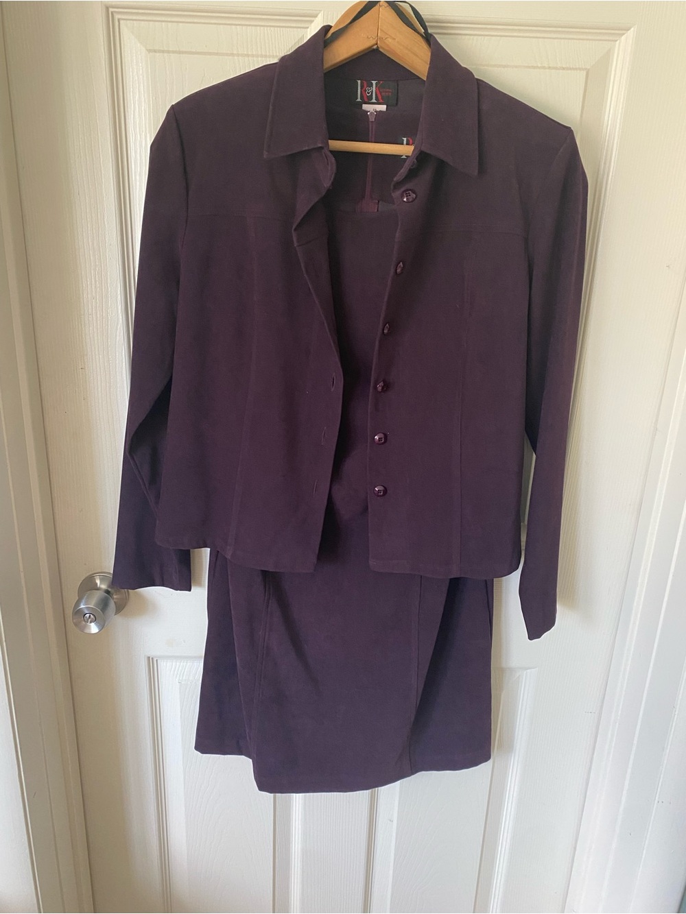 R&K Bennett Deep Plum Jacket and Skirt Set